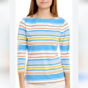 J. McLaughlin Wavesong Catalina Cloth Stripped Top - Size M